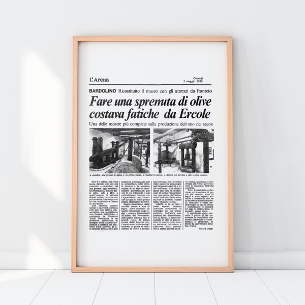 The pressing of olives was akin to one of the labours of Hercules